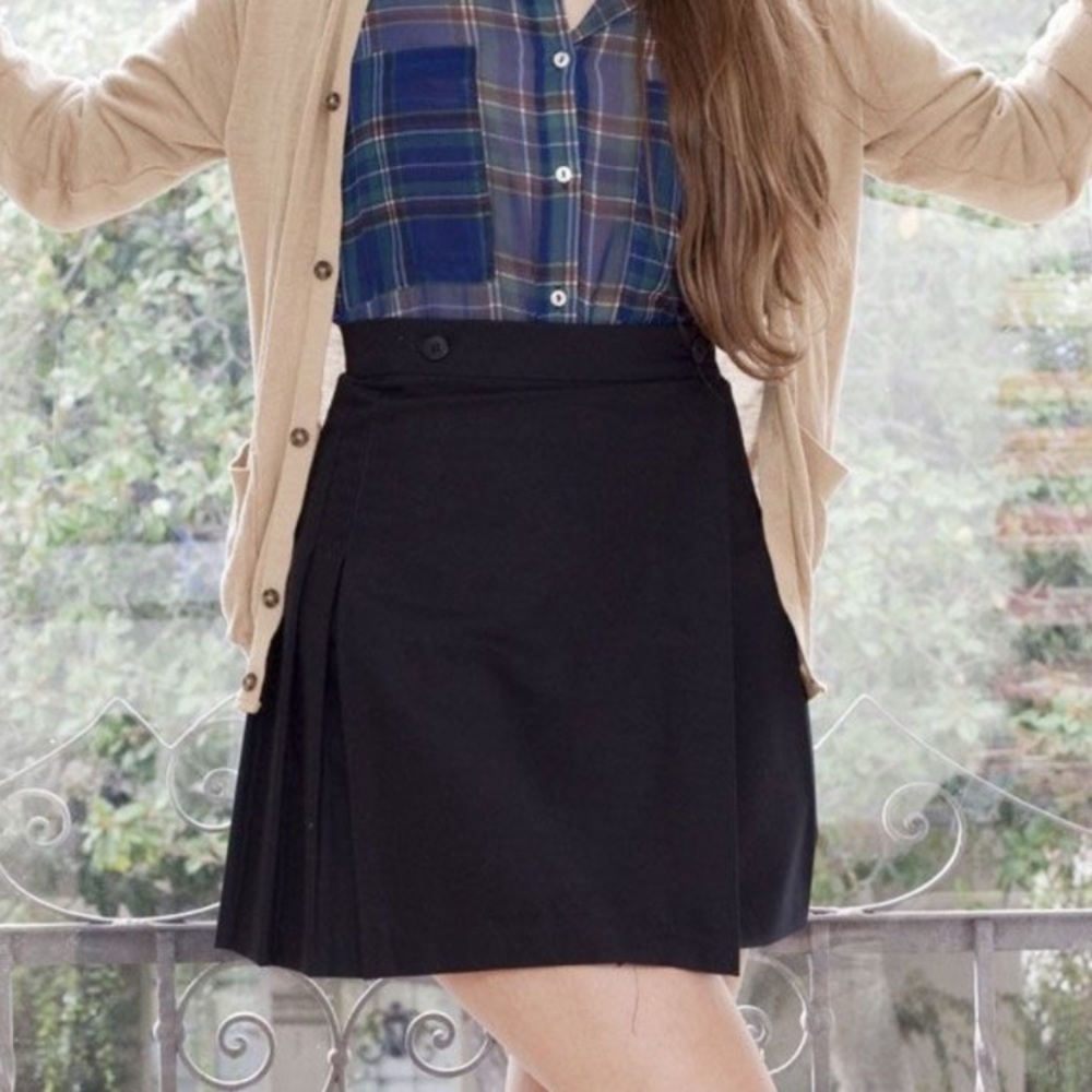AMERICAN APPAREL Schoolgirl Pleated Wrap Skirt
